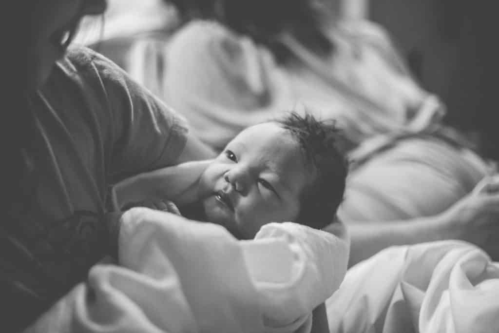 newborn baby black and white birth center midwife pittsburgh 