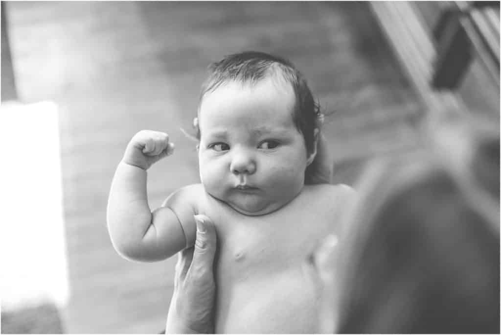newborn baby flexing stretching mary beth miller pittsburgh photographer 