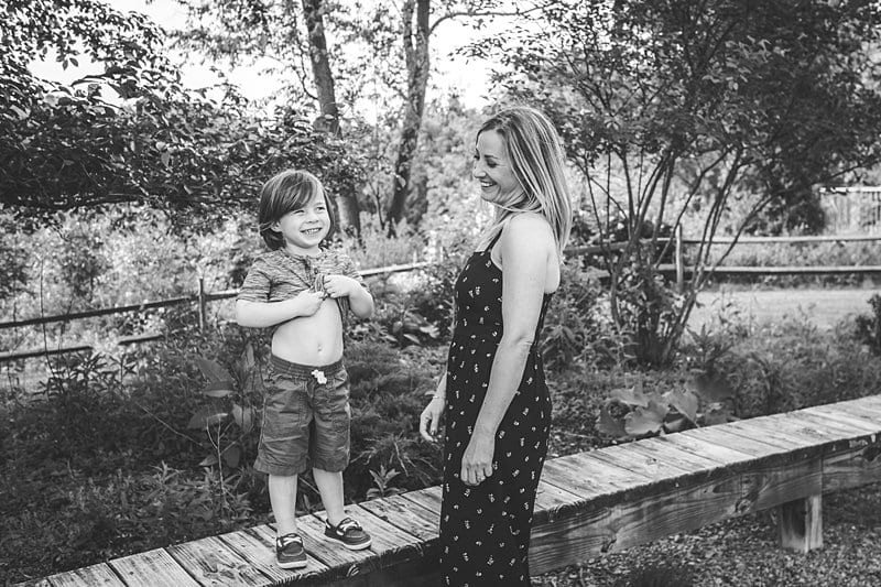mother and son for lifestyle family session at beechwood farms pittsburgh