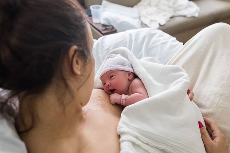 newborn and mom hospital birth session in pittsburgh