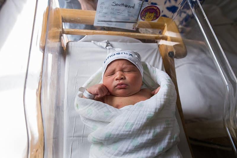 magee hospital newborn in bassinet