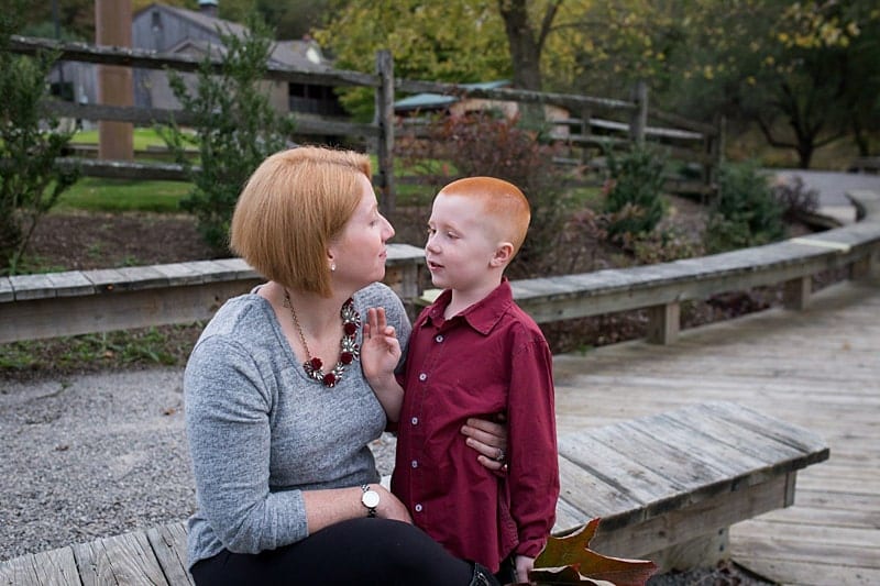 fox chapel photo session at beechwood farms mother and son