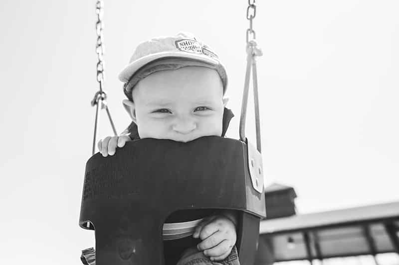 baby on swings at mccandless area playground