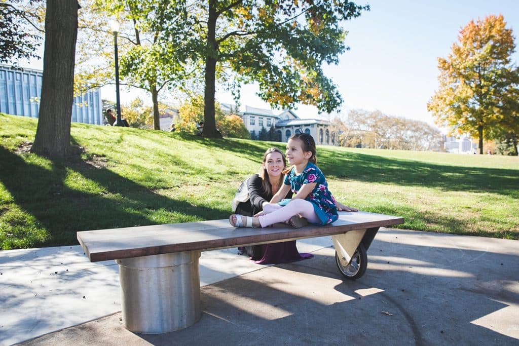 mother and daughter phot o session at at carnegie mellon campus pittsburgh