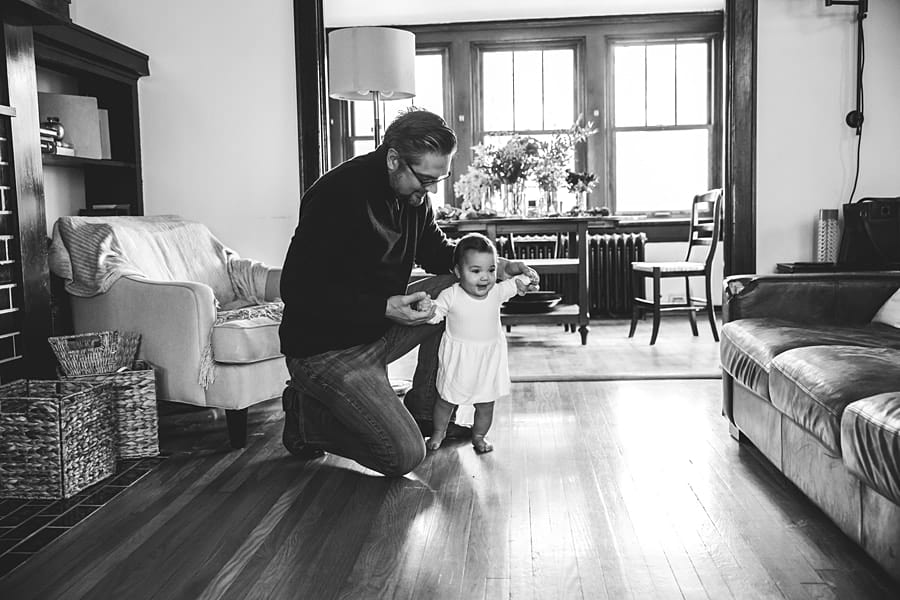 dad and baby floor for documentary family photo session in pittsburgh