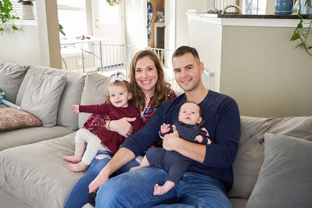 whole family for Big Sister and Her New Baby Brother | Pittsburgh Sibling Photos