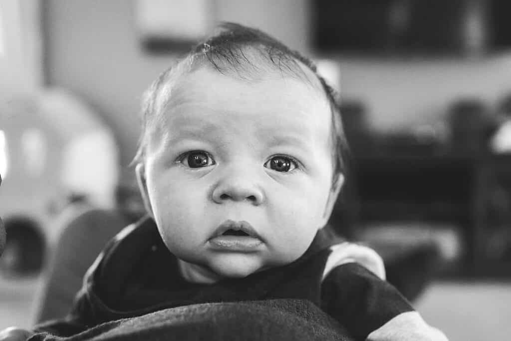 baby boy black and white Pittsburgh newborn photography. 5 Reasons Why I Love Photographing Babies of All Ages