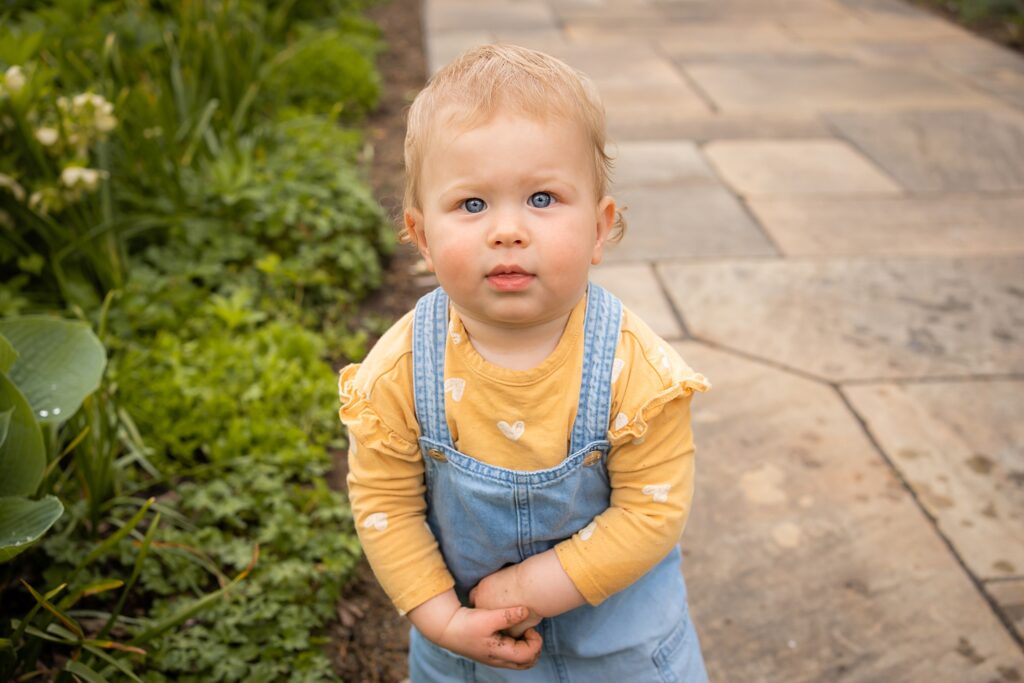 baby girl  in Mellon park walled garden SHADYSIDE